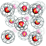 Graphical abstract: A cubic dipole lattice of water molecules trapped inside carbon cages