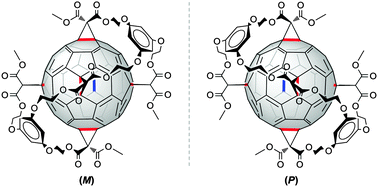 Graphical abstract: The first one-pot synthesis of a chiral pentakis-adduct of C60 utilising an opened-structure malonate tether