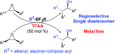 Graphical abstract: Metal-free ring-opening of epoxides with potassium trifluoroborates