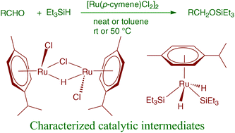 Graphical abstract: Ruthenium catalyzed selective hydrosilylation of aldehydes