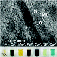 Graphical abstract: Facile method to attach transition metal ions to the surface of anatase TiO2 nanorods