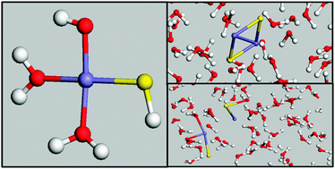 Graphical abstract: Density functional theory simulations of the structure, stability and dynamics of iron sulphide clusters in water