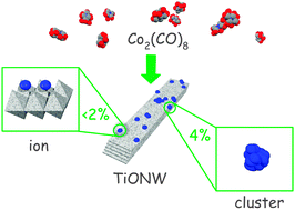 Graphical abstract: Metal loading determines the stabilization pathway for Co2+ in titanate nanowires: ion exchange vs. cluster formation