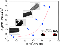 Graphical abstract: Insights into the active surface species formed on Ta2O5 nanotubes in the catalytic oxidation of CO