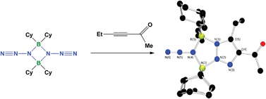 Graphical abstract: Cycloaddition reactions between dicyclohexylboron azide and alkynes
