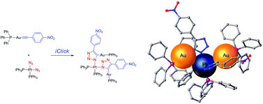 Graphical abstract: Inorganic click (iClick) synthesis of heterotrinuclear PtII/AuI2 complexes