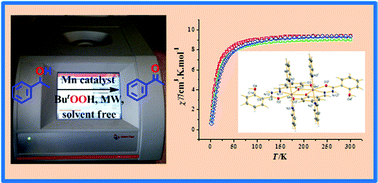 Graphical abstract: Dinuclear Mn(ii,ii) complexes: magnetic properties and microwave assisted oxidation of alcohols