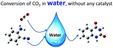 Graphical abstract: Efficient synthesis of quinazoline-2,4(1H,3H)-diones from CO2 and 2-aminobenzonitriles in water without any catalyst