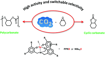 Graphical abstract: High activity and switchable selectivity in the synthesis of cyclic and polymeric cyclohexene carbonates with iron amino triphenolate catalysts