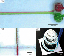 Graphical abstract: Benchtop fabrication of three-dimensional reconfigurable microfluidic devices from paper–polymer composite