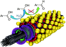 Graphical abstract: Carbon nanotube–gold nanohybrids for selective catalytic oxidation of alcohols