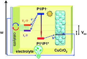 Graphical abstract: Efficient p-type dye-sensitized solar cells based on disulfide/thiolate electrolytes