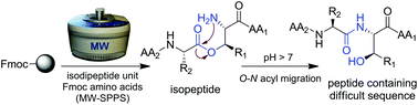 Graphical abstract: Microwave-assisted synthesis of difficult sequence-containing peptides using the isopeptide method