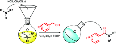 Graphical abstract: Iron-catalysed oxidative amidation of alcohols with amines
