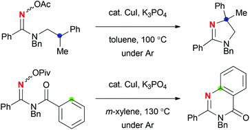 Graphical abstract: Copper-catalyzed redox-neutral C–H amination with amidoximes