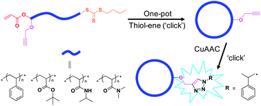 Graphical abstract: Synthesis of alkyne functional cyclic polymers by one-pot thiol–ene cyclization