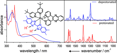 Graphical abstract: Mechanism of protonation induced changes in Raman spectra of a trisheteroleptic ruthenium complex revealed by DFT calculations