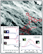 Graphical abstract: Structurally stressed PT09SBA: A close look at the properties of large pore photoluminescent, redox active mesoporous hybrid silica