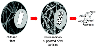 Graphical abstract: Chitosan fiber-supported zero-valent iron nanoparticles as a novel sorbent for sequestration of inorganic arsenic