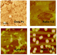 Graphical abstract: Self-organized nanostructured materials of alkylated phthalocyanines and underivatized C60 on ITO