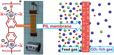 Graphical abstract: Film forming polymeric ionic liquids (PILs) based on polybenzimidazoles for CO2 separation