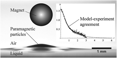 Graphical abstract: Interfacial deflection and jetting of a paramagnetic particle-laden fluid: theory and experiment