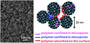 Graphical abstract: Confinement of poly(ethylene oxide) in the nanometer-scale pores of resins and carbon nanoparticles