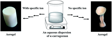 Graphical abstract: Facile preparation of monolithic κ-carrageenan aerogels