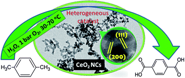 Graphical abstract: Introducing nanocrystalline CeO2 as heterogeneous environmental friendly catalyst for the aerobic oxidation of para-xylene to terephthalic acid in water