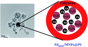 Graphical abstract: Palladium nanoparticles encapsulated in magnetically separable polymeric nanoreactors