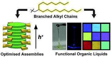 Graphical abstract: The power of branched chains: optimising functional molecular materials