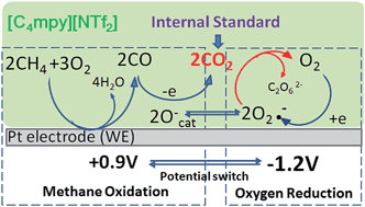 Graphical abstract: Methane–oxygen electrochemical coupling in an ionic liquid: a robust sensor for simultaneous quantification
