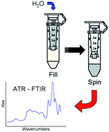 Graphical abstract: Vibrational spectroscopic analysis of body fluids: avoiding molecular contamination using centrifugal filtration