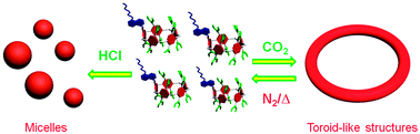 Graphical abstract: A CO2-responsive pillar[5]arene: synthesis and self-assembly in water