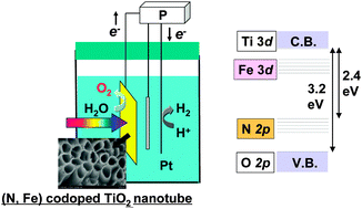 Graphical abstract: Nitrogen and transition-metal codoped titania nanotube arrays for visible-light-sensitive photoelectrochemical water oxidation