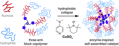 Graphical abstract: Star block-copolymers: enzyme-inspired catalysts for oxidation of alcohols in water