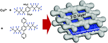Graphical abstract: The densely fluorinated nanospace of a porous coordination polymer composed of perfluorobutyl-functionalized ligands