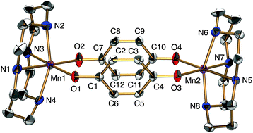 Graphical abstract: Synthesis and crystal structure of a dinuclear, monomeric MnIIp-semiquinonato complex
