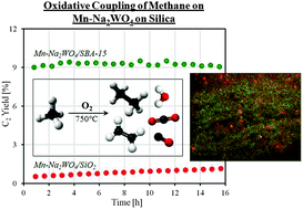 Graphical abstract: Enhanced catalytic performance of MnxOy–Na2WO4/SiO2 for the oxidative coupling of methane using an ordered mesoporous silica support