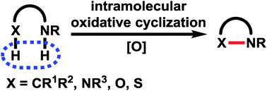 Graphical abstract: Construction of N-containing heterocycles via oxidative intramolecular N–H/X–H coupling