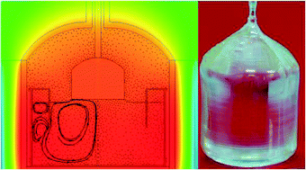 Graphical abstract: Growth of MgO doped near stoichiometric LiNbO3 single crystals by a hanging crucible Czochralski method using a ship lockage type powder feeding system assisted by numerical simulation