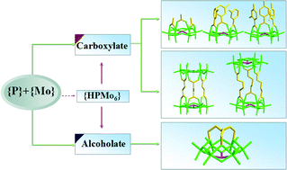 Graphical abstract: Self assembly of carboxylate/alcoholate functionalized ring-shape phosphomolybdates