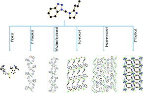 Graphical abstract: Anion-dependent assemblies of a series of Cd(ii) coordination complexes based on an asymmetric multi-dentate ligand and inorganic SBUs: syntheses, crystal structures, and fluorescent properties