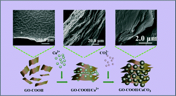 Graphical abstract: A bio-inspired nacre-like layered hybrid structure of calcium carbonate under the control of carboxyl graphene