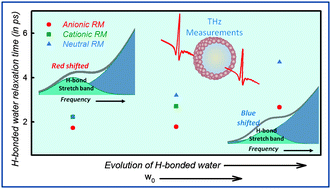 Graphical abstract: The influence of charge on the structure and dynamics of water encapsulated in reverse micelles
