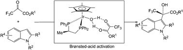 Graphical abstract: Chiral transition-metal complexes as Brønsted-acid catalysts for the asymmetric Friedel–Crafts hydroxyalkylation of indoles