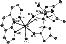 Graphical abstract: Synthesis, structural and photo-physical studies of bismuth(iii) complexes with Janus scorpionate and co-ligands