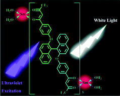 Graphical abstract: Aggregation-induced white-light emission from the triple-stranded dinuclear Sm(iii) complex