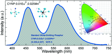 Graphical abstract: A Eu2+ and Mn2+-coactivated fluoro-apatite-structure Ca6Y2Na2(PO4)6F2 as a standard white-emitting phosphor via energy transfer