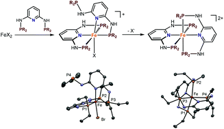 Graphical abstract: Iron(ii) complexes featuring κ3- and κ2-bound PNP pincer ligands – the significance of sterics